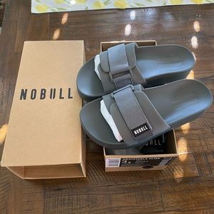 NoBull Adjustable Slides Womens 7.5 Dark Gray